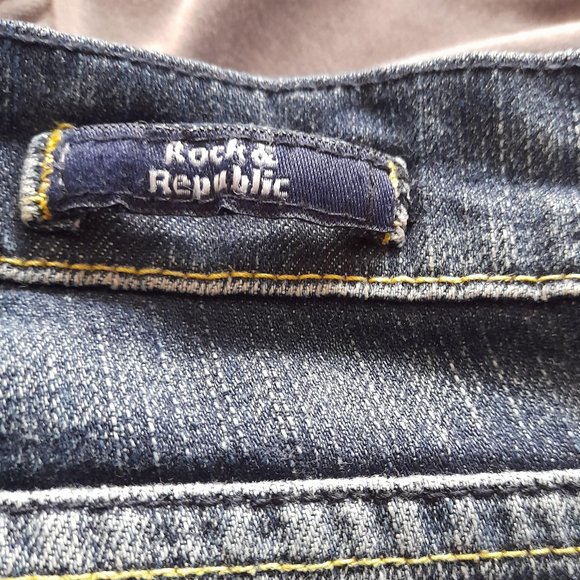 Rock and Republic Jeans New with Tags Size 27 Inseam 32 Flare Bottom - Picture 14 of 16